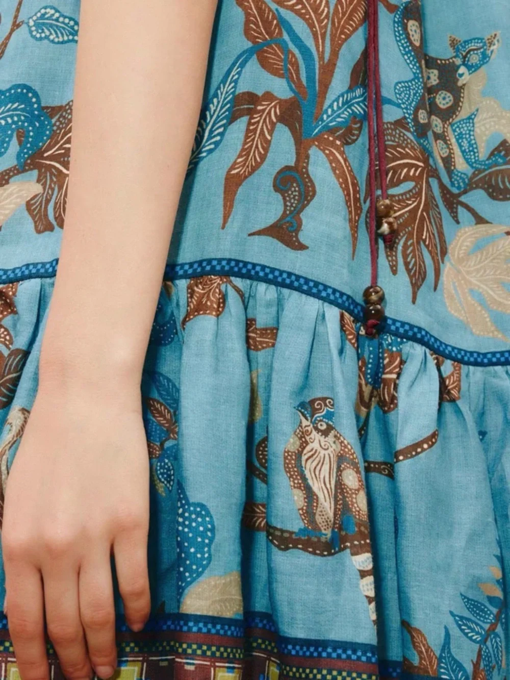 ALÉMAIS
Georgie gathered tiered printed ramie mini dress - Picture 9 of 10